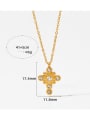 thumb Stainless steel Cubic Zirconia Cross Trend Necklace 2