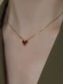 thumb Titanium 316L Stainless Steel AcrylicHeart Minimalist Necklace with e-coated waterproof 1