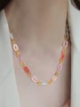 thumb Stainless steel Resin Geometric  Chain Trend Necklace 1