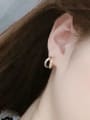 thumb Brass Geometric Vintage Stud Earring 1