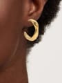 thumb Stainless steel Geometric Minimalist C Shape Stud Earring 1