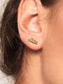 thumb Stainless steel Rhinestone Geometric Vintage Stud Earring 1