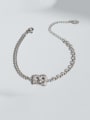 thumb Titanium 316L Stainless Steel Geometric Chain Vintage Link Bracelet with e-coated waterproof 2