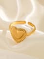 thumb Stainless steel Heart Hip Hop Band Ring 0
