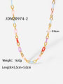 thumb Stainless steel Resin Geometric  Chain Trend Necklace 2