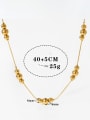thumb Stainless steel Round Hip Hop Beaded Necklace 1