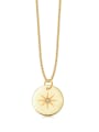 thumb Stainless steel Round  Awn star Minimalist Necklace 0
