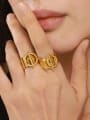 thumb Stainless steel Geometric Hip Hop Band Ring 1