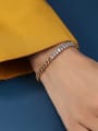 thumb Titanium 316L Stainless Steel Cubic Zirconia Geometric Vintage Bracelet with e-coated waterproof 2