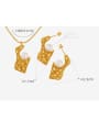thumb Trend Geometric Titanium Steel Imitation Pearl Earring and Necklace Set 2