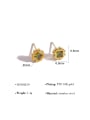 thumb Titanium Steel Cubic Zirconia Geometric Dainty Stud Earring 2