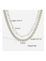 thumb Stainless steel Geometric Trend Multi Strand Necklace 2