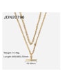 thumb Stainless steel Geometric Trend Multi Strand Necklace 4