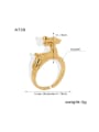 thumb Brass Deer Trend Band Ring 2