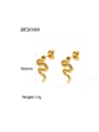 thumb Stainless steel Trend Snake Earring Ring and Necklace Set 2