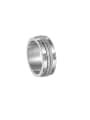thumb Titanium Steel Geometric Minimalist Stackable Ring 0