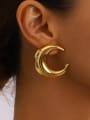 thumb Stainless steel Moon Minimalist Stud Earring 1