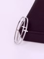 thumb Titanium Steel Cubic Zirconia Cross Minimalist Set Bangle 3