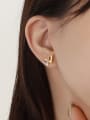 thumb Stainless steel Cubic Zirconia Letter Minimalist Stud Earring 2