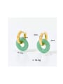 thumb Stainless steel Natural Stone Geometric Trend Stud Earring 2