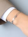 thumb Titanium 316L Stainless Steel Smiley Minimalist Link Bracelet with e-coated waterproof 3