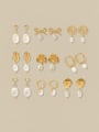 thumb Stainless steel Freshwater Pearl Irregular Hip Hop Drop Earring 1