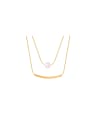 thumb Titanium Steel Imitation Pearl Geometric Trend Multi Strand Necklace 0