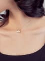 thumb Stainless steel Cubic Zirconia Fish tail  Dainty Necklace 1