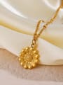thumb Stainless steel Sun Flower Vintage Necklace 1