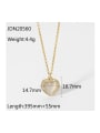 thumb Stainless steel Cats Eye Heart Dainty Necklace 2