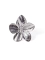 thumb Stainless steel Flower Hip Hop Band Ring 2