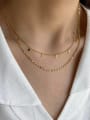 thumb Stainless steel Geometric Hip Hop Multi Strand Necklace 1
