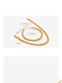 thumb Trend Geometric Titanium Steel Bracelet and Necklace Set 2