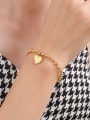 thumb Titanium Steel Bead Heart Minimalist Beaded Bracelet 1