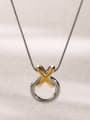 thumb Stainless steel Geometric Cross Hip Hop Necklace 3