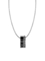 thumb Titanium 316L Stainless Steel Cubic Zirconia Geometric Vintage Necklace with e-coated waterproof 2