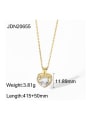 thumb Stainless steel Cubic Zirconia Heart Trend Necklace 4