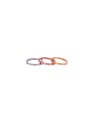 thumb Titanium Steel Cubic Zirconia Geometric Trend Band Ring 0