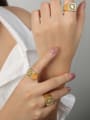 thumb Brass Rhinestone Geometric Hip Hop Band Ring 1