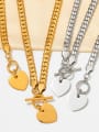 thumb Trend Heart Stainless steel Bracelet and Necklace Set 2