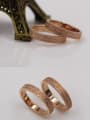 thumb Titanium Grinding yarn Geometric Minimalist Band Ring 1