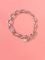 thumb Titanium 316L Stainless Steel Hollow  Geometric Chain Vintage Link Bracelet with e-coated waterproof 2