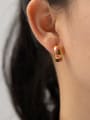 thumb Stainless steel Enamel Geometric Trend Stud Earring 1