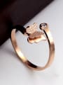 thumb Titanium Cubic Zirconia Butterfly Dainty Band Ring 3