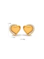 thumb Stainless steel Cubic Zirconia Heart Trend Stud Earring 2