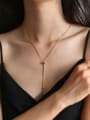 thumb Stainless steel Bead Trend Lariat Necklace 1