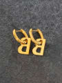 thumb Titanium Steel Letter Minimalist Huggie Earring 2