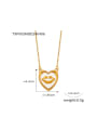 thumb Brass Enamel  Heart Hip Hop Earring and Necklace Set 2