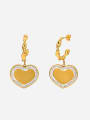 thumb Stainless steel Cubic Zirconia Heart Minimalist Huggie Earring 0