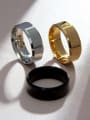 thumb Stainless steel Geometric Minimalist Men's Band Ring 3